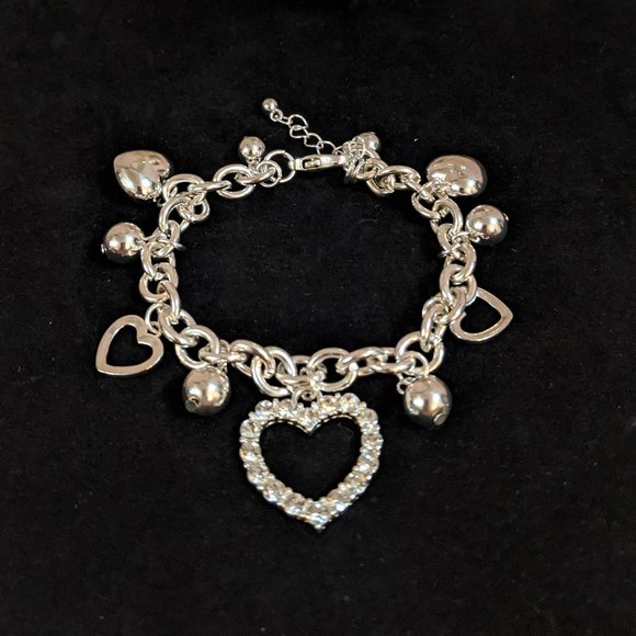 Jewelry - Crystal Heart Charm Bracelet